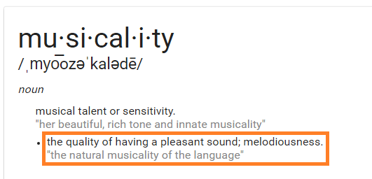musicality definition